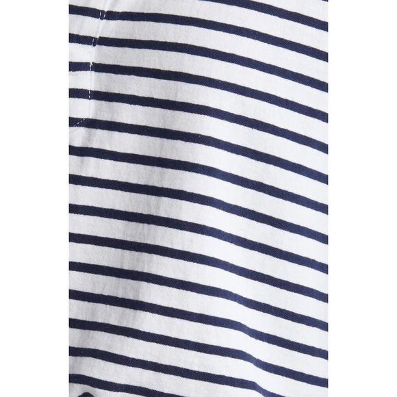 Frank & Eileen Women's Navy White Patrick Stripe Popover Henley Top Large NWOT - Picture 6 of 11